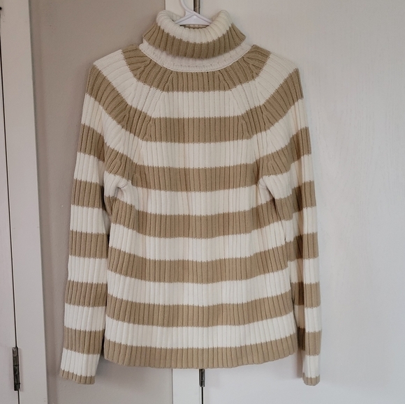 Eddie Bauer Striped Turtleneck Sweater - Picture 1 of 6